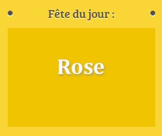 Prénom Rose fête le 23 Août