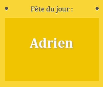 Prénom Adrien fête le 08 septembre