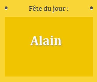 Prénom Alain fête le 09 septembre