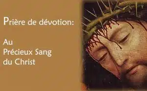 Dévotion au précieux sang du Christ dans la prière :