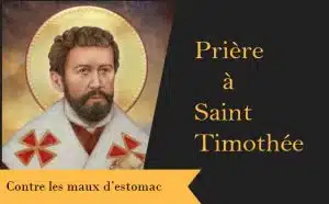 Saint Timothée et sa prière de protection contre les douleurs d'estomac :