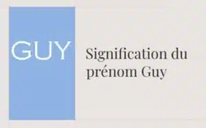 Qu'est-ce que signifie Guy ?