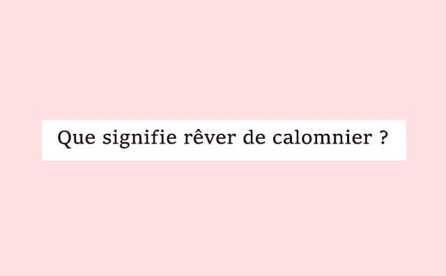 Rêver de calomnier signification