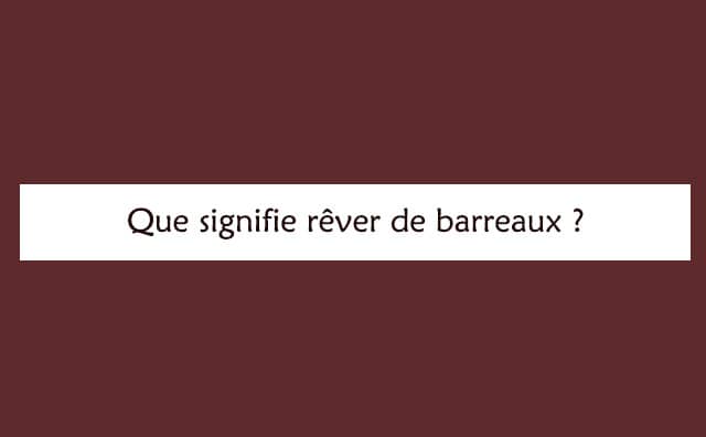 Interprétation détaillée d'un rêve de barreaux :