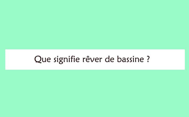 Interprétation détaillée d'un rêve de bassine :