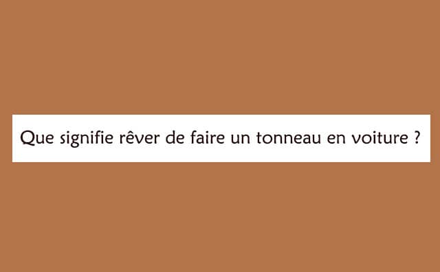 Pourquoi rêver de faire un tonneau en voiture ?