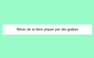 Pourquoi rêver de se faire piquer par des guêpes ?