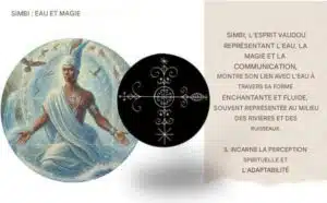 SIMBI, L'ESPRIT VAUDOU REPRÉSENTANT L'EAU, LA MAGIE ET ​​LA COMMUNICATION.